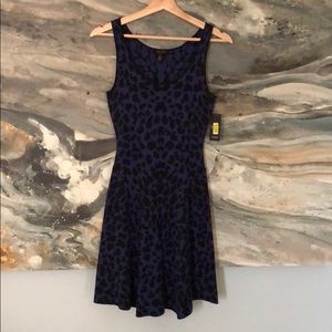 Jessica Simpson blue leopard dress
